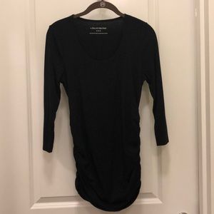Scoop neck 3/4 length sleeve top